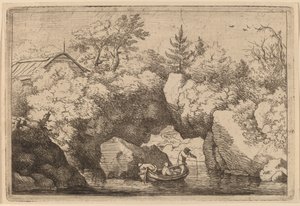 Skiff sob um Cleft Rock, provavelmente c. 16451656. de Allart van Everdingen