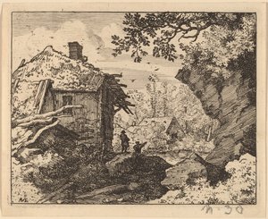 Cabana de palha vista de trás, provavelmente c. 16451656. de Allart van Everdingen