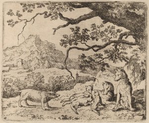 O Texugo Enviado como Mensageiro, provavelmente c. 16451656.