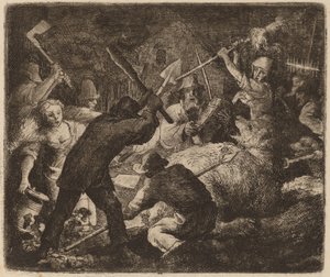 O Urso Assaltado pelos Camponeses, provavelmente c. 16451656. de Allart van Everdingen
