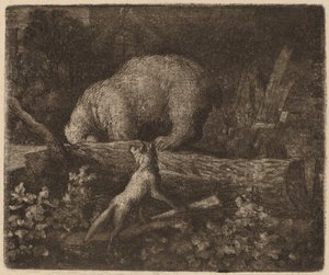 O urso preso, provavelmente c. 16451656. de Allart van Everdingen