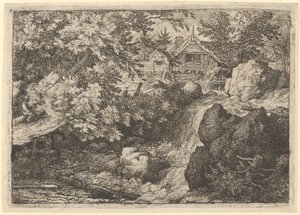 A Cascata Junto ao Moinho, Séc. XVII. de Allart van Everdingen