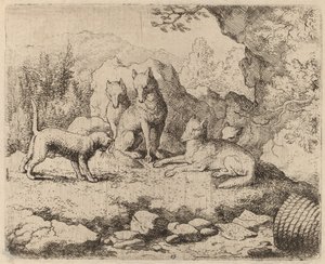 O gato enviado como mensageiro, provavelmente c. 16451656.