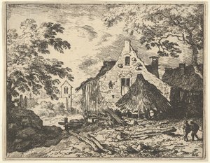 O Haybarn com Telhado Móvel, século XVII. de Allart van Everdingen