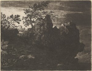 A Grande Rocha no Rio, século XVII. de Allart van Everdingen