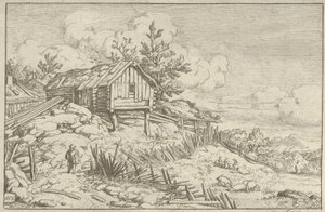 O Homem junto à Entrada da Sebe Ruína, séc. XVII. de Allart van Everdingen