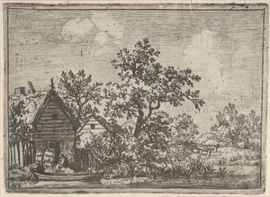 Os dois barris antes de uma cabana, século XVII. de Allart van Everdingen