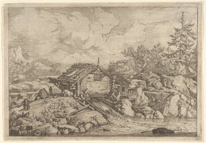 O Moinho de Água, século XVII. de Allart van Everdingen