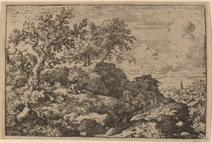 Dois camponeses sentados em uma colina, provavelmente c. 16451656.