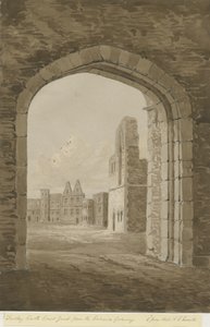 Dudley Castle - The Keep: desenho em sépia vermelha, 8 de junho de 1843