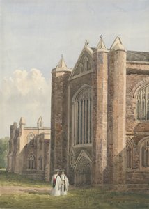 Catedral de Lichfield - Noroeste Vista: pintura em aquarela, nd [27 ago 1842]