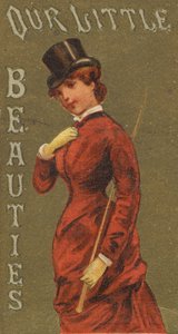 Da série Girls and Children N58 promovendo Cigarros Our Little Beauties for Alle..., 1887. de Allen and Ginter