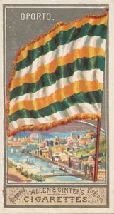 Porto, da série City Flags N6 da Allen & Ginter Cigarettes Brands, 1887.