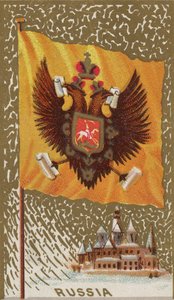 Rússia, de Flags of All Nations, Série 1 N9 para Allen & Ginter Cigarettes Brands, 1887.