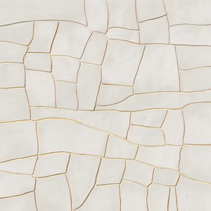 Padrão Branco Dourado Orgânico de Alma