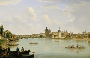 Vista de Praga com a Ponte Vltava (Ponte Charles)