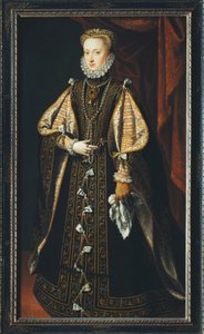 Retrato de Ana de Áustria Rainha consorte de Espanha e Portugal (pintura) de Alonso Sánchez Coello