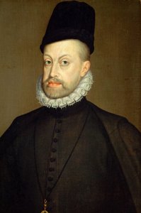 Retrato de Filipe II 1527-1598, rei de Espanha e Portugal, 1568 de Alonso Sánchez Coello