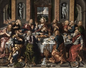A Última Ceia, cerca de 1588. de Alonso Vázquez