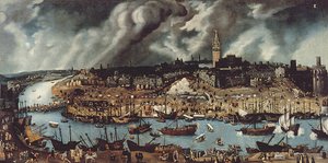 O porto de Sevilha, c.1590 de Alonso attr. to Sanchez Coello