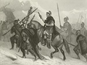 Aníbal e seu exército cruzando os Alpes, 218 aC de Alonzo Chappel