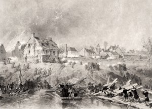 O ataque em Fredericksburg, Virgínia, de "História Nacional da Guerra pela União", década de 1860 de Alonzo Chappel