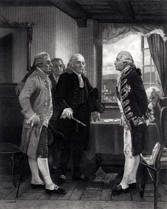 A Conferência de Paz em Staten Island, Entrevista entre Lord Howe e a Comissão do Congresso, 11 de setembro de 1776 de Alonzo Chappel