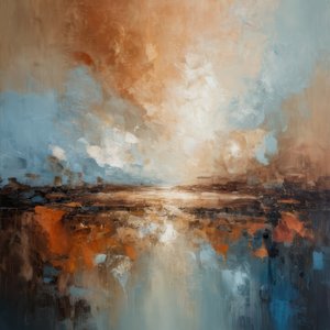 Brilho do Horizonte Abstrato de Alpenglow Workshop