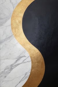 Curva em Mármore Black Gold de Alpenglow Workshop