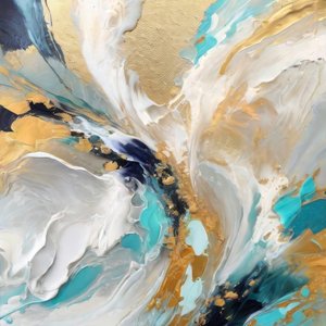 Dynamic Gold Teal Abstrato de Alpenglow Workshop