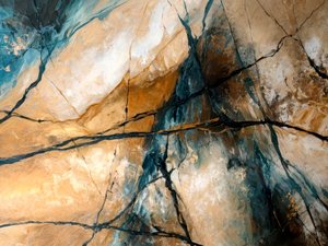 Abstrato em pedra azul terrosa