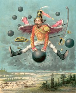 Aventuras do Barão Munchhausen (cromolito) de Alphonse Adolphe Bichard