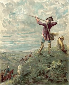 Aventuras do Barão Munchhausen (cromolito) de Alphonse Adolphe Bichard