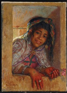 Garota na janela de Alphonse Etienne Dinet