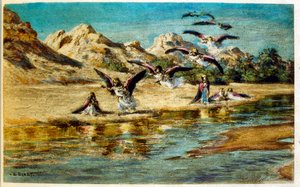 Ilustração de Dinet de "Mirages" Cenas da vida árabe. 1906. Mirages, Scenes De La Vie Arab foi ilustrado por Etienne Dinet com comentários de Silman Ben Ibrahim Bamer. Nasreddine Dinet nasceu como Alphonse-Etienne Dinet; (1861-1929) foi um francês de Alphonse Etienne Dinet