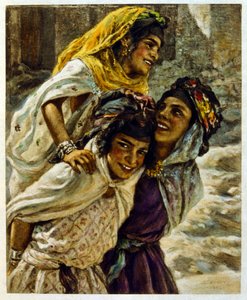 Ilustração de Dinet de "Mirages" Cenas da vida árabe. 1906. Mirages, Scenes De La Vie Arab foi ilustrado por Etienne Dinet com comentários de Silman Ben Ibrahim Bamer. Nasreddine Dinet nasceu como Alphonse-Etienne Dinet; (1861-1929) foi um francês de Alphonse Etienne Dinet
