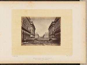Barricada dos Fédérés, Praça Vendôme e Rua Castiglione.
