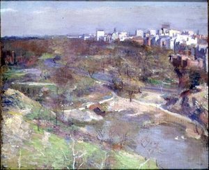Central Park, Nova Iorque (óleo sobre tela) de Alphonse Jongers