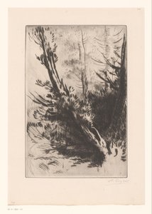 árvores de Alphonse Legros (signed by artist)