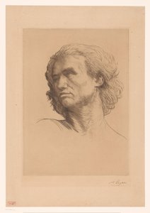 Cabeça de um homem de Alphonse Legros (signed by artist)