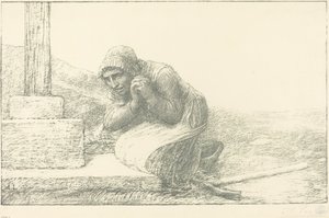 Ao pé da cruz Au pied de la croix. de Alphonse Legros