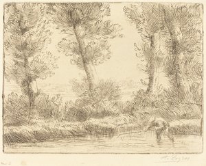 Bancos do Liane (Les bords de la Liane) de Alphonse Legros