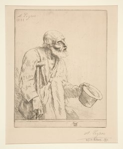 Mendigo com muletas de Alphonse Legros