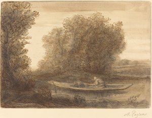 Dobrar no rio Un coin de riviere. de Alphonse Legros