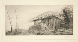 Aprisco na encosta (Pastor de Alphonse Legros