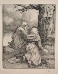 Curvando-se diante da árvore Larbre de salut. de Alphonse Legros