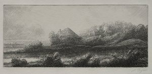 Cabana no pântano. de Alphonse Legros