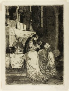 Comunhão na Igreja de St. Médard de Alphonse Legros