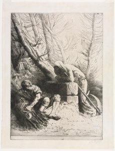 A Morte e o Lenhador de Alphonse Legros