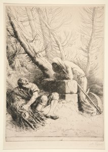 A Morte e o Lenhador de Alphonse Legros